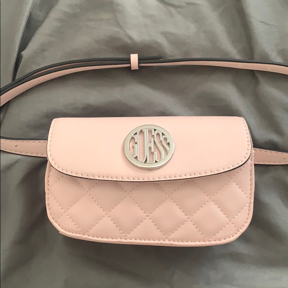 Pink Guess belt purse